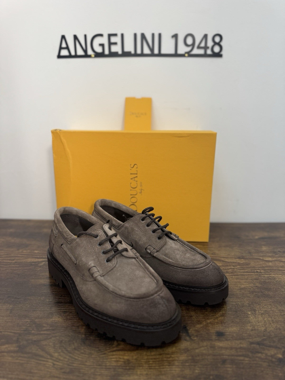 Doucal’s Boat Commander Pelle Suede Espresso Casual Scarpa Doucal’s Uomo 42.5