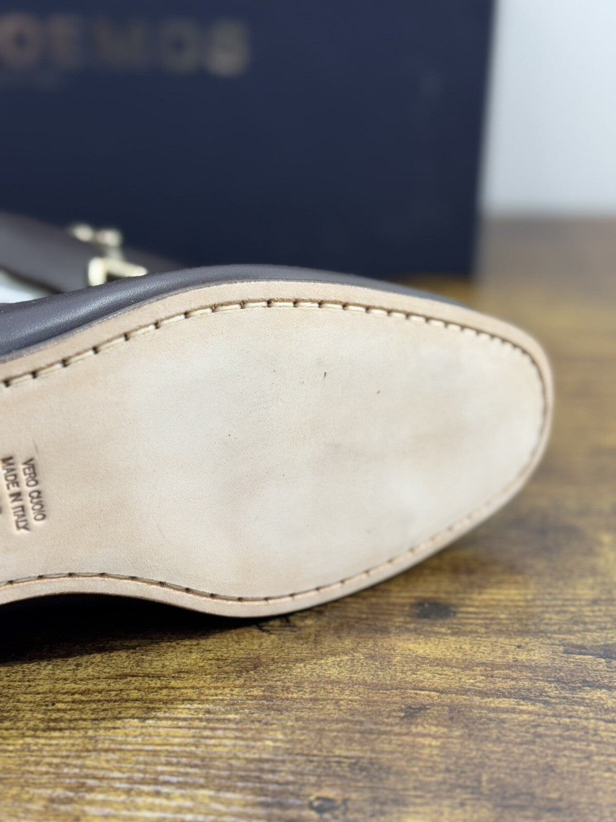 Boemos Mocassino Uomo Fondo Cuoio Cucito Marrone Made In Italy 43