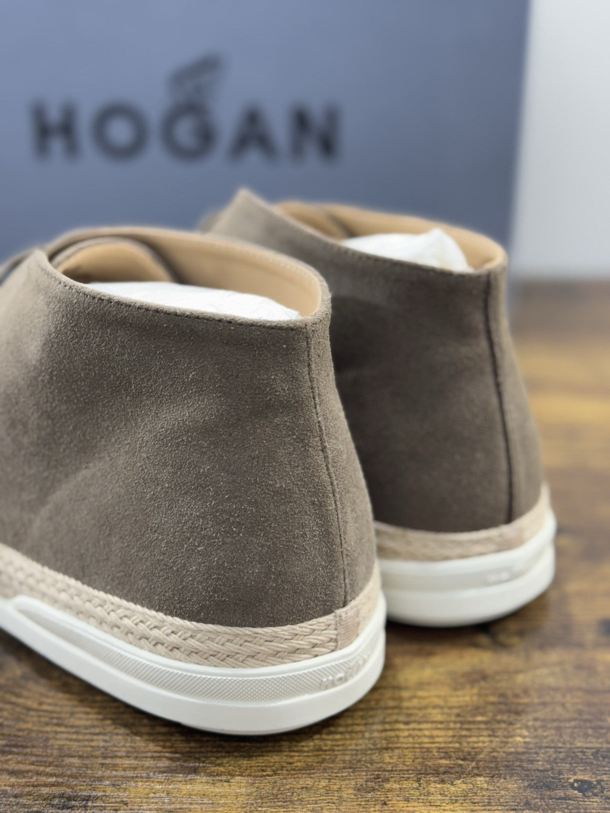 Hogan H358 Polacco Pelle Suede Fango Casual Hogan Uomo 44