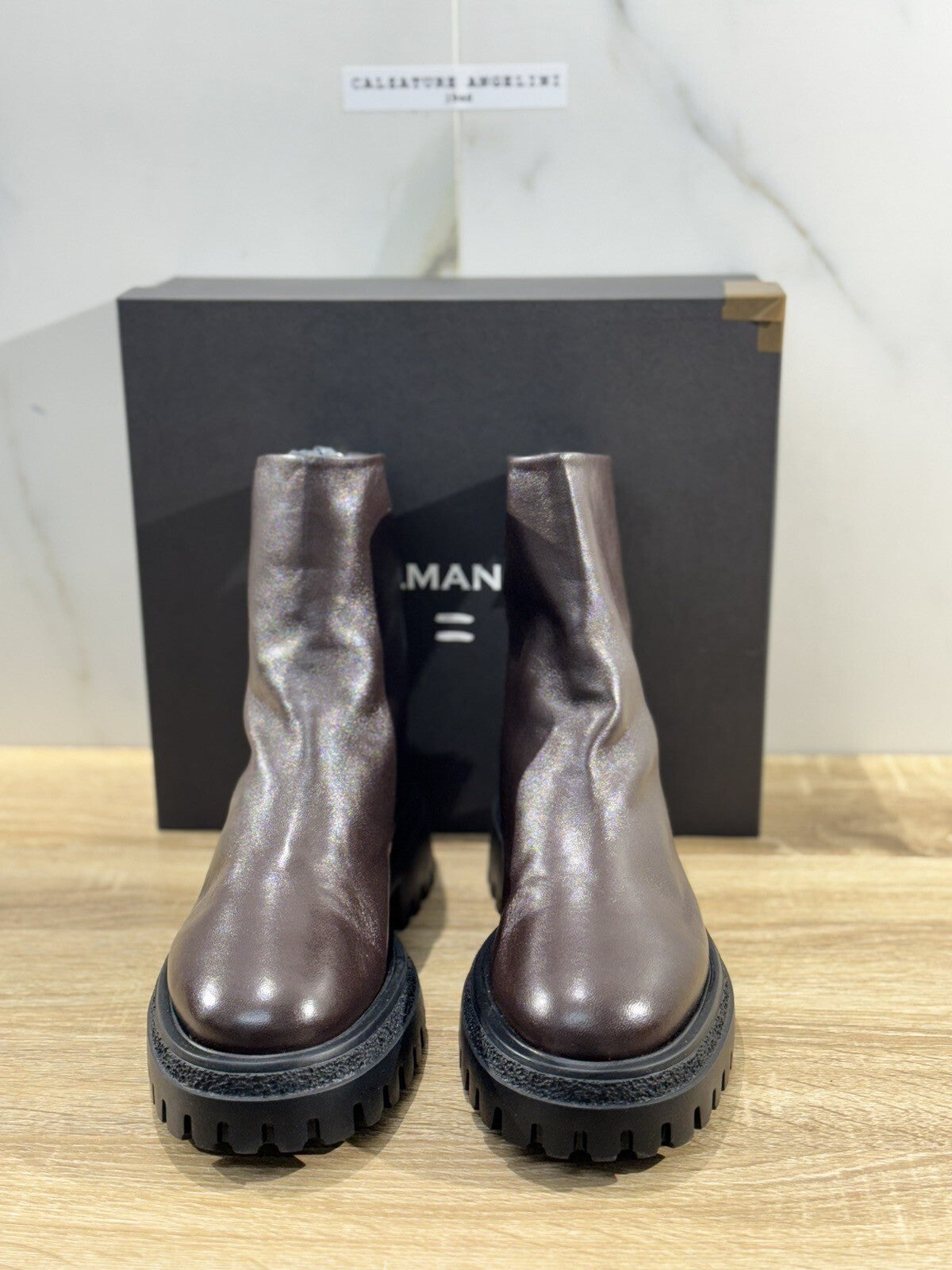 HALMANERA Biker Donna Rama Pelle Marrone Extra Light Casual Handmade Boot 41