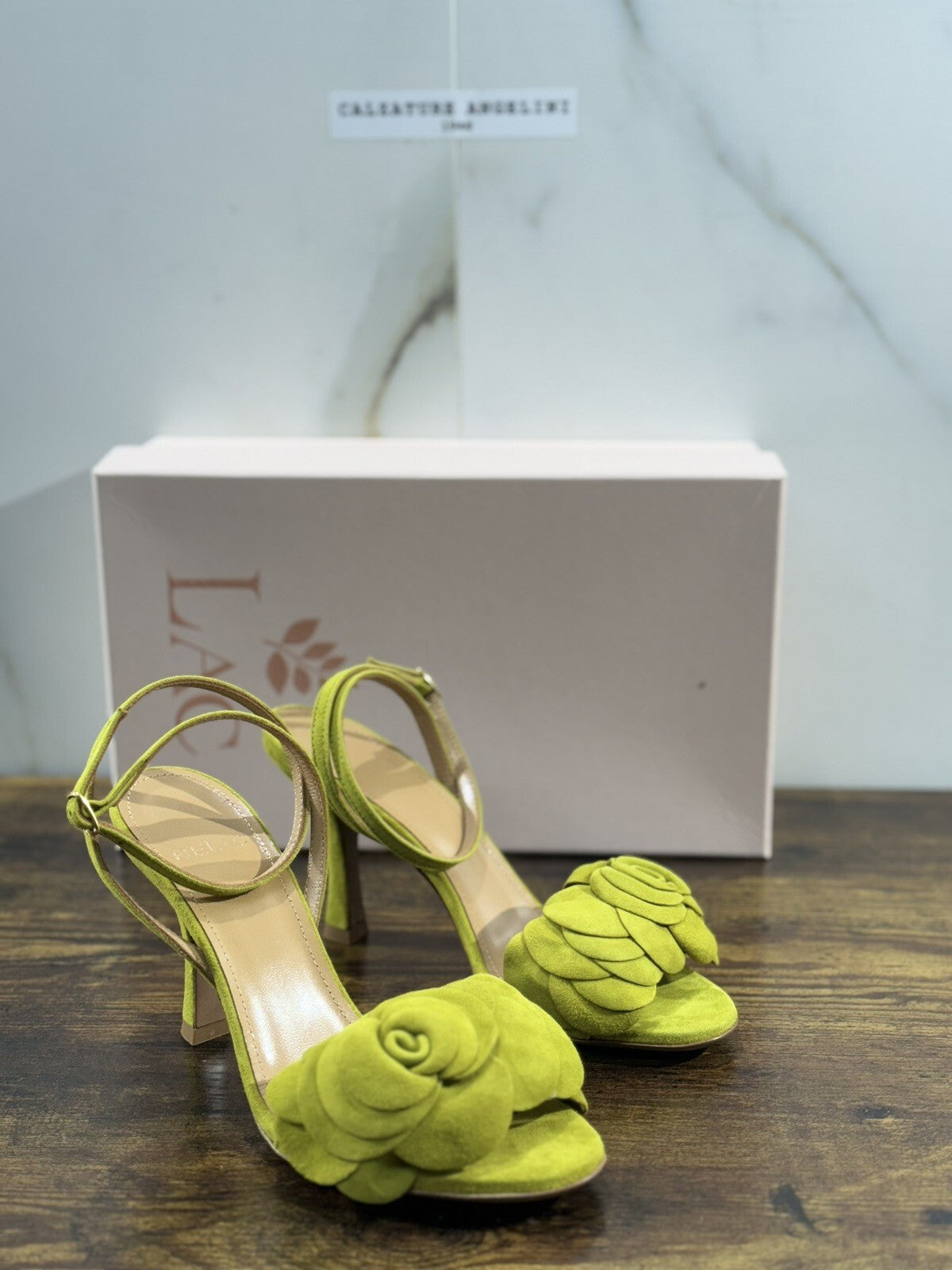 Relac Sandalo Donna Fiore Pelle Oliva Handmade Shoes Relac 37