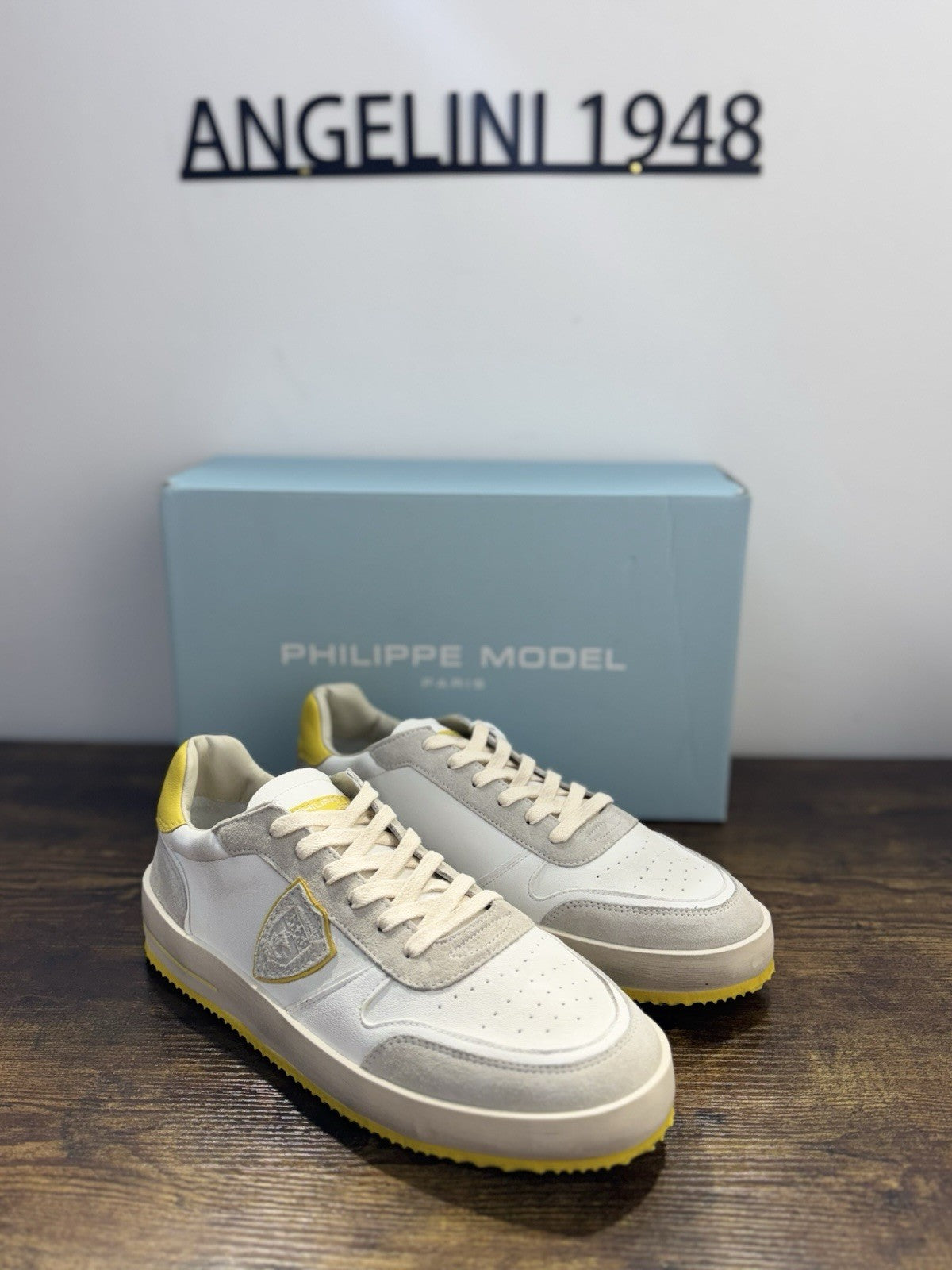 Philippe Model Nice Low Sneaker Pelle Bianca Casual Uomo 42
