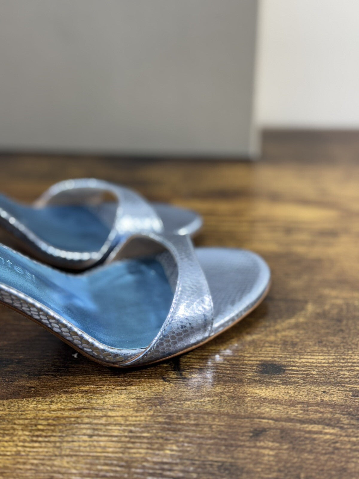 Sergio Levantesi Sandalo Donna Ghops Platino Luxury Woman Sandal 40