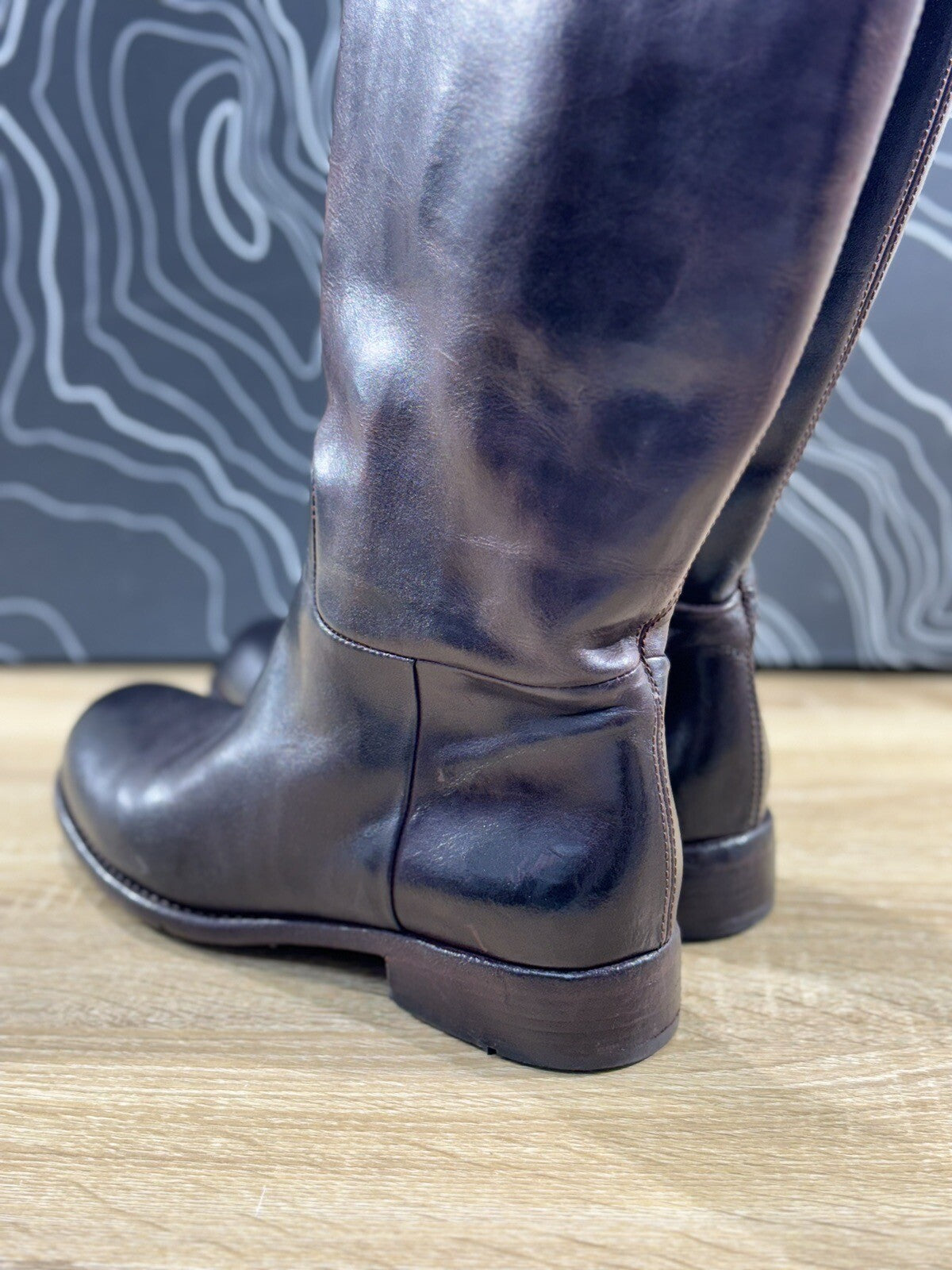Lemargo Stivale Donna Luxury Artisanal Craftmanship Pelle Bordo’ Causal Boot 40