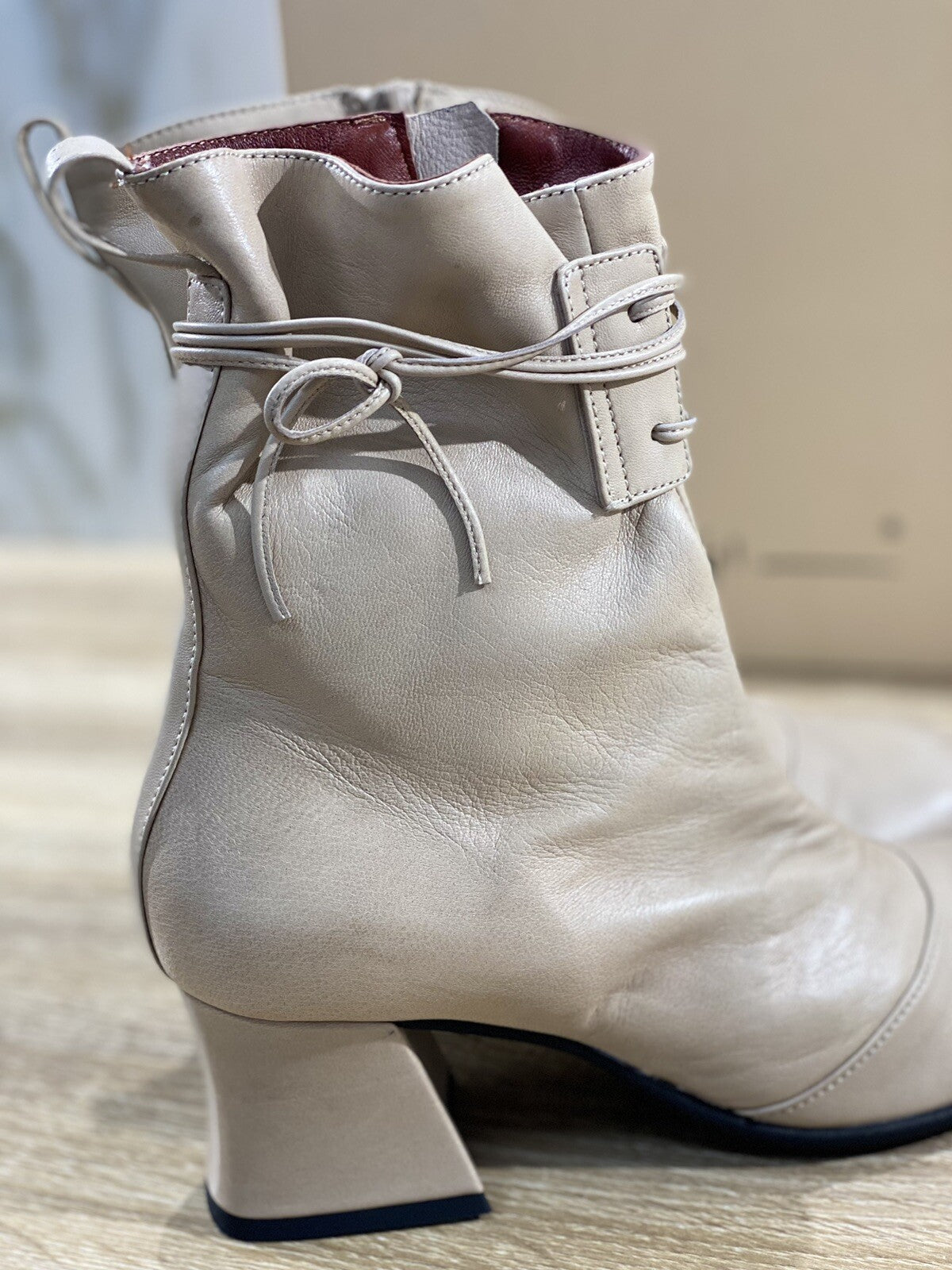 Lorena Paggi Boot donna 22505 pelle Sabbia luxury boot 39