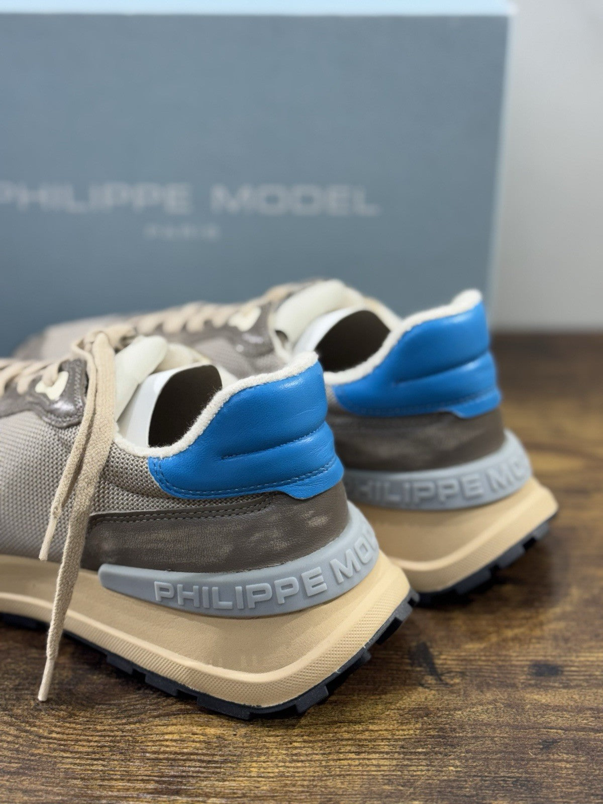 Philippe Model Antibes Sneaker Pelle Taupe Casual Uomo 44