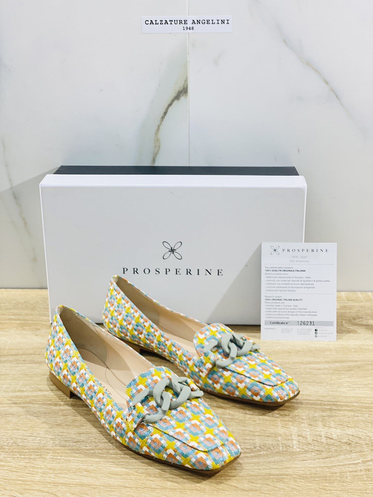 Prosperine Donna Mocassino Lavorazione Sacchetto Pelle Tessuto Verde 40