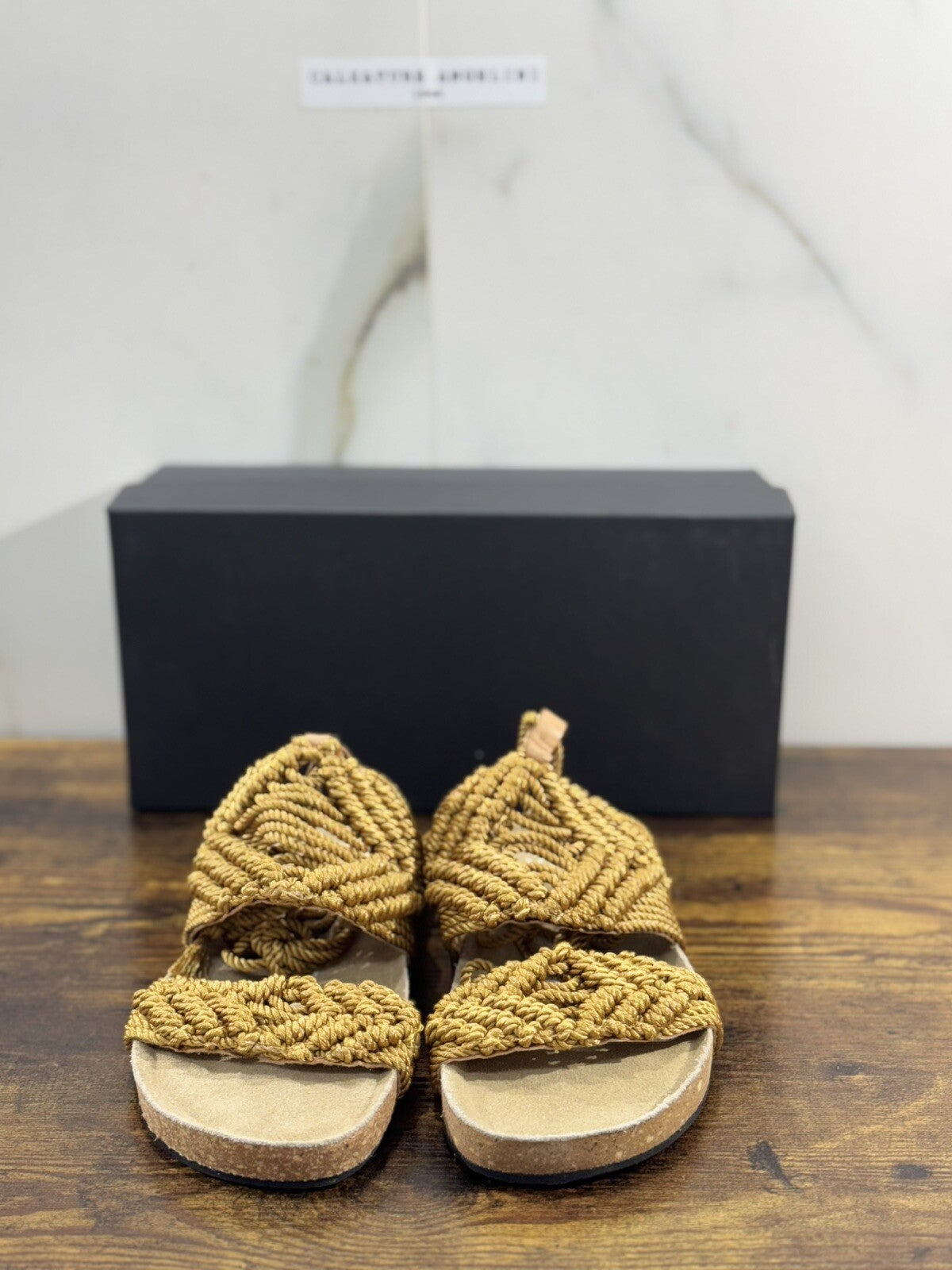 Strategia Sandalo Donna Pelle Suede Ocra Casual Sandal 38