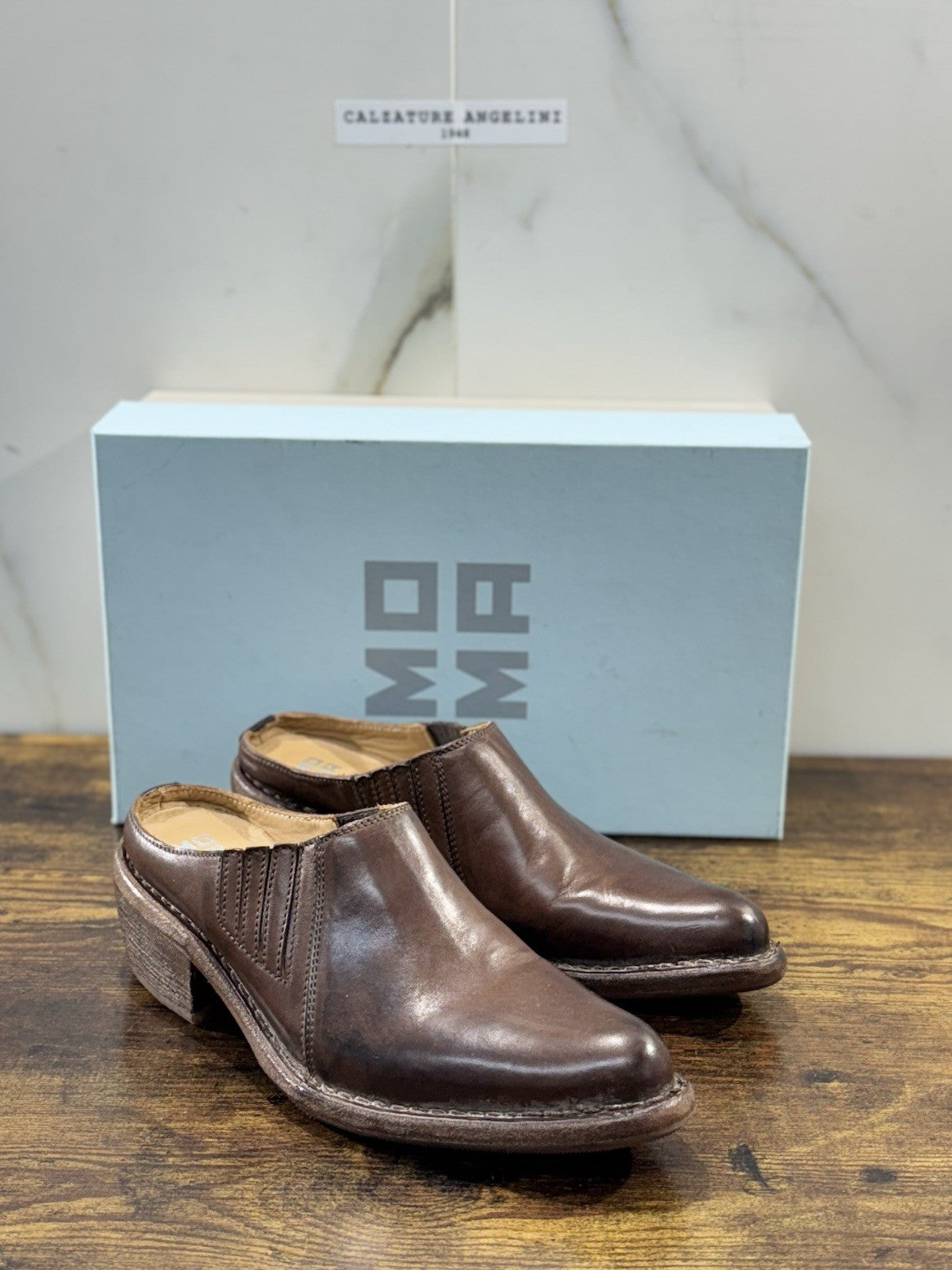 Moma Sabot Pelle Cuoio Luxury Handmade Moma Donna 39