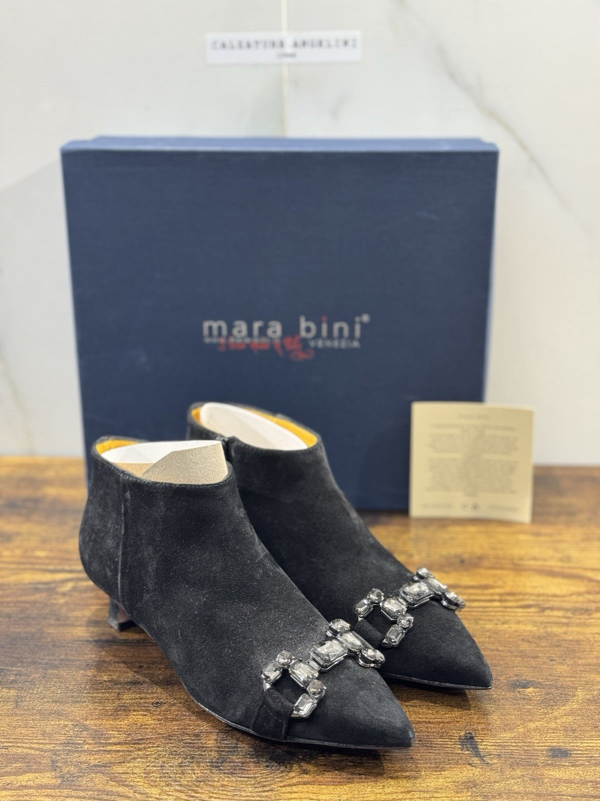 Mara Bini Stivaletto Donna Lavorazione A Sacchetto Con Tacco Pelle Suede 37.5
