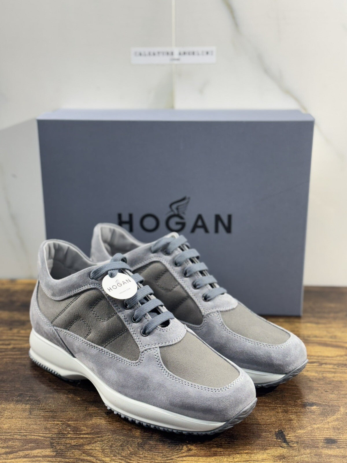 Hogan Interactive Uomo Suede Catrame Luxury Hogan Men 42.5