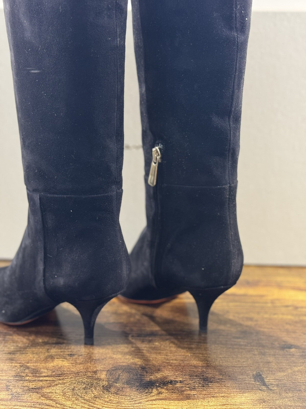 Santoni Stivale Donna Pelle Suede Nero Casual Luxury Boot Woman Santoni 37