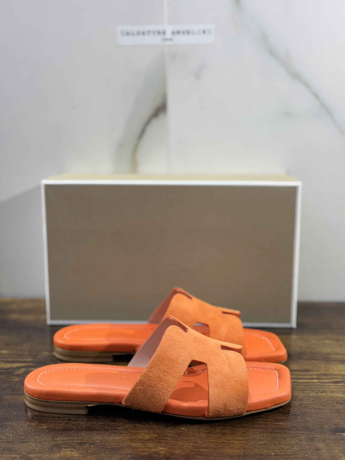 Capri Sandalo Donna In Suede Orange Soft Fatto A Mano In Italia Fondo Cuoio 38