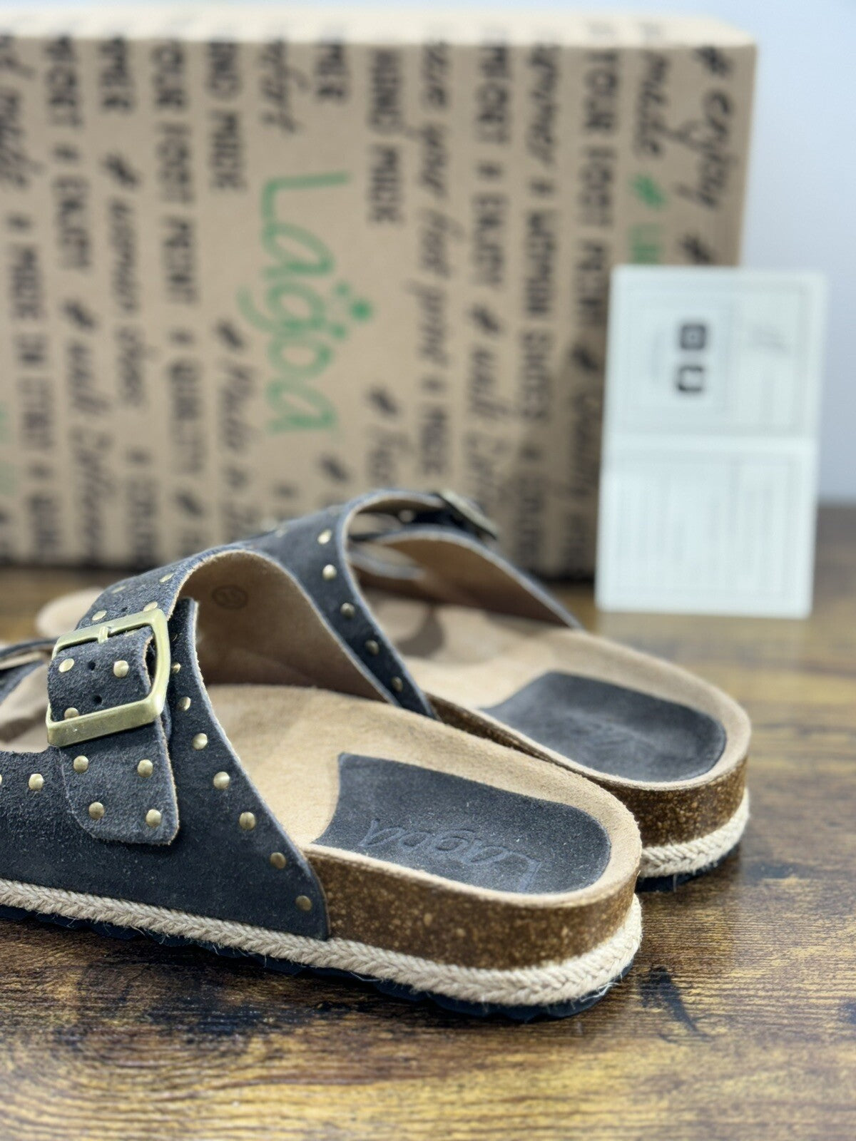 Lagoa Sandalo Donna Ciabatta Suede Lavagna Casual Sandal 35
