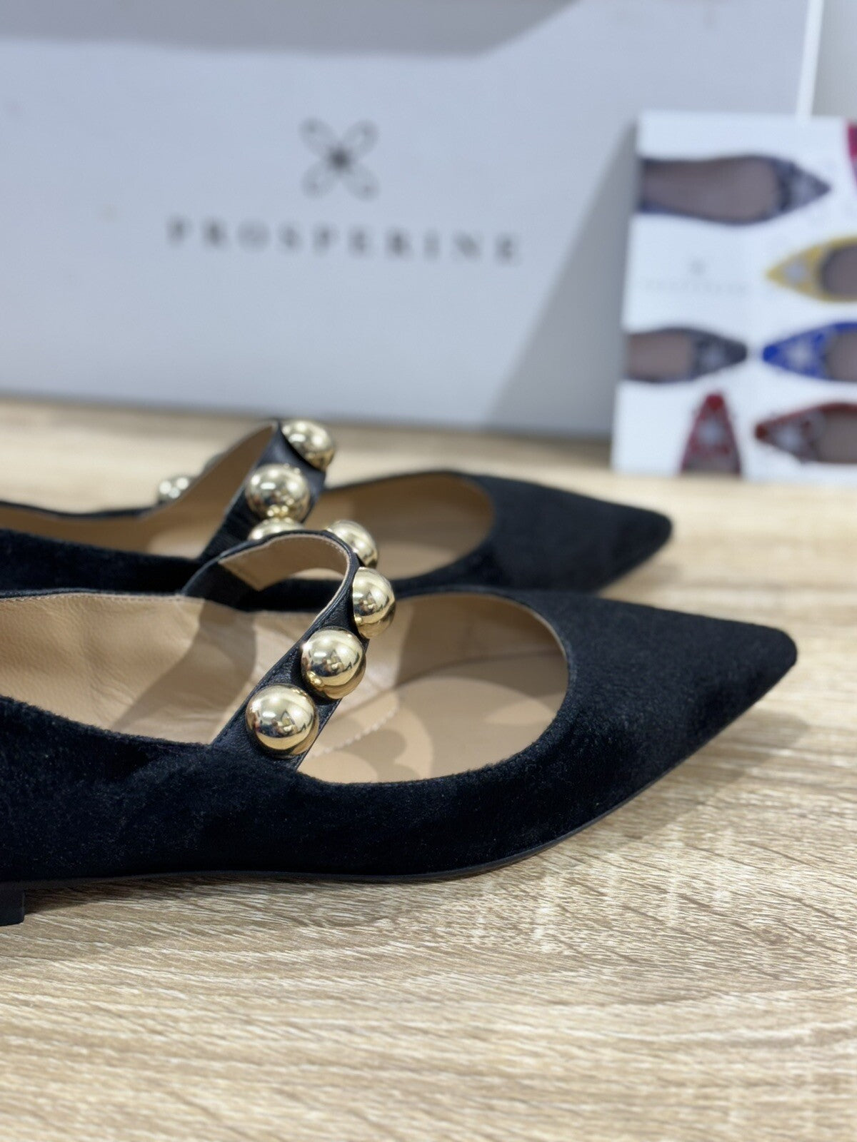 Prosperine Ballerina donna in Eco Fur Nero luxury made in italy 37