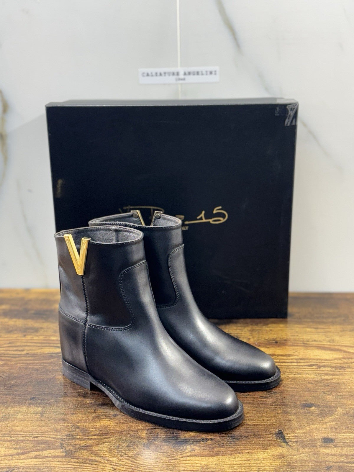 Via roma 15 stivale donna 2576 Pelle Nera luxury boot via roma 15 Icon 36