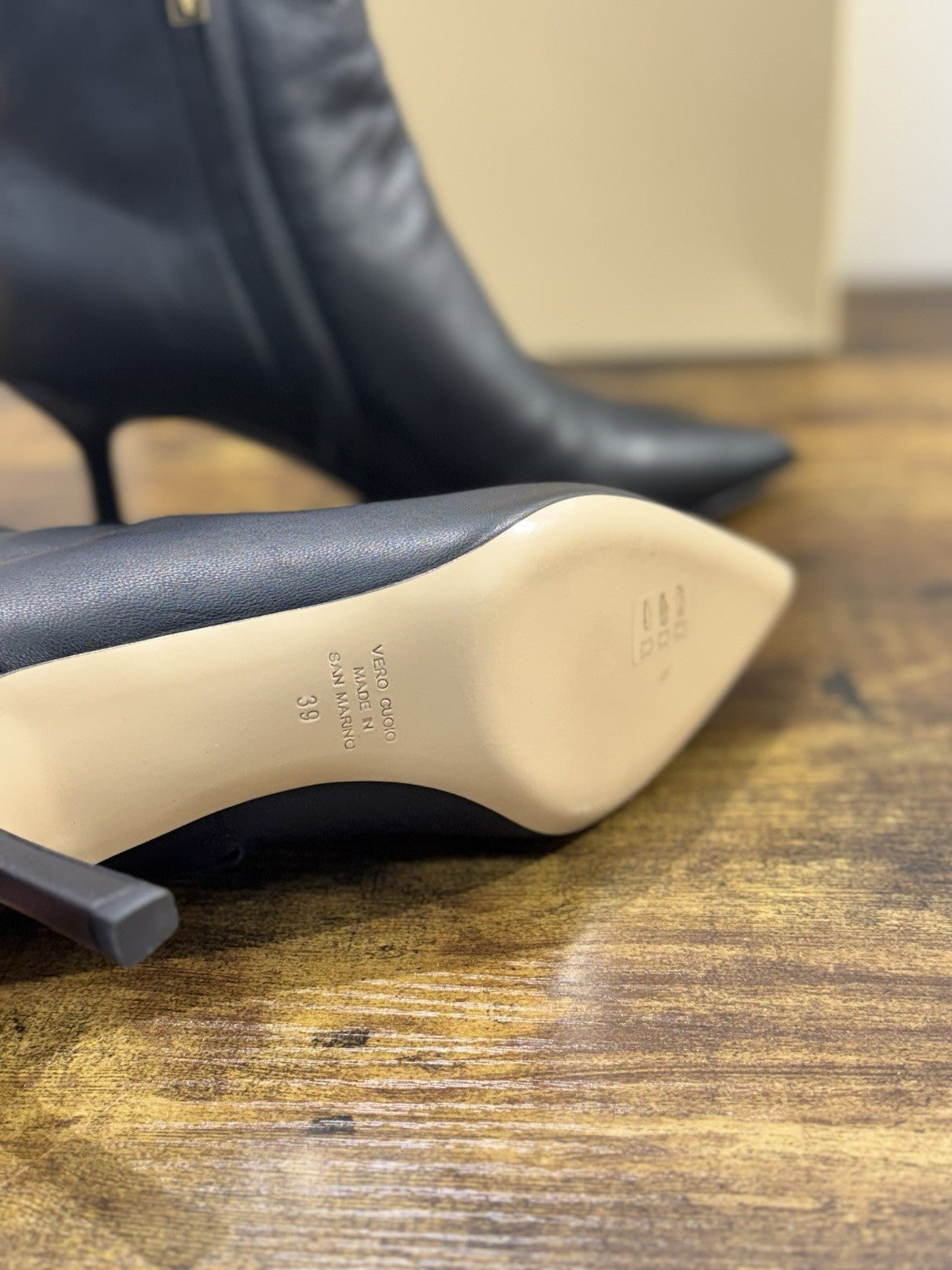 Ninalilou Stivaletto Donna Pelle Nero Con Tacco Luxury Boot 39