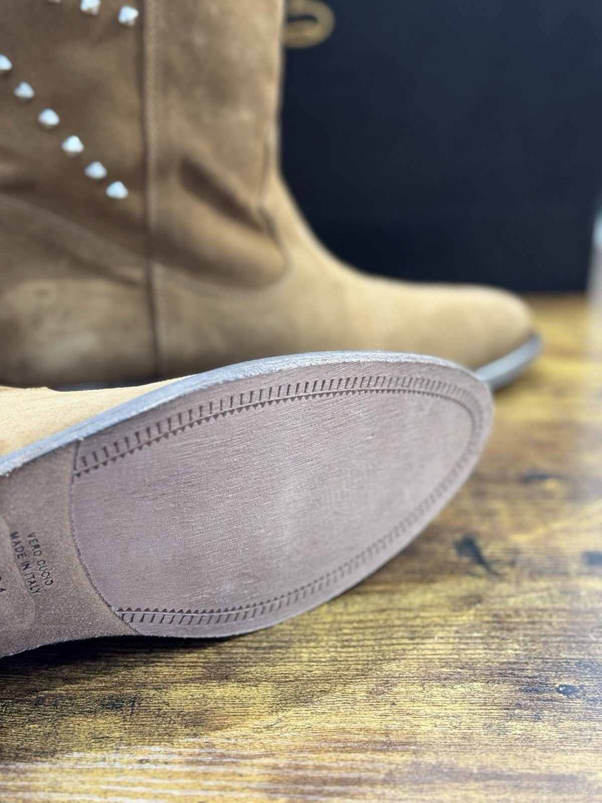 Via Roma 15 Texano Pelle Suede Martora Stella Via Roma Donna 39.5