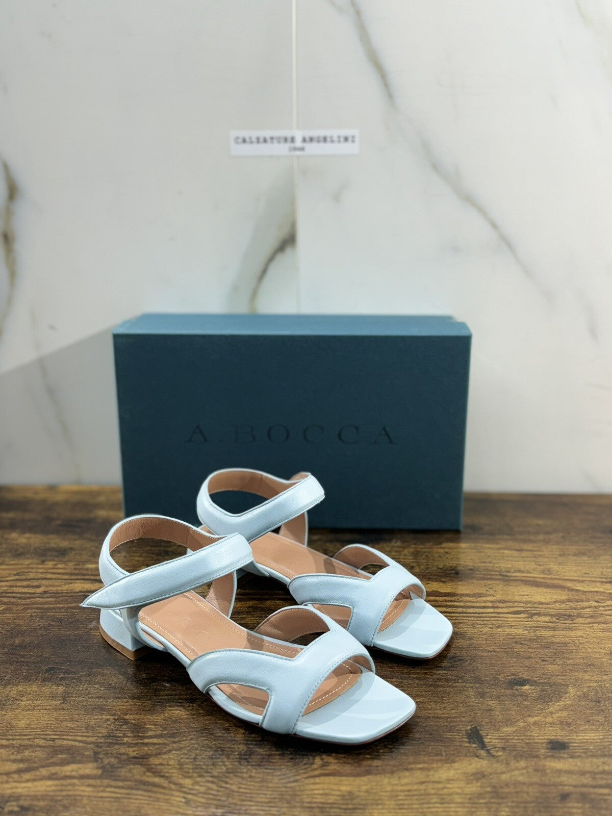 A.Bocca Sandalo Donna Pelle Cielo Luxury Woman Sandal A.Bocca 36
