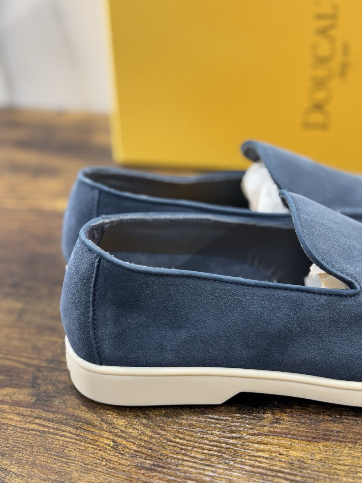 Doucal’s Mocassino Summer Walk Suede Avio Luxury Doucal’s Scarpa Uomo 40