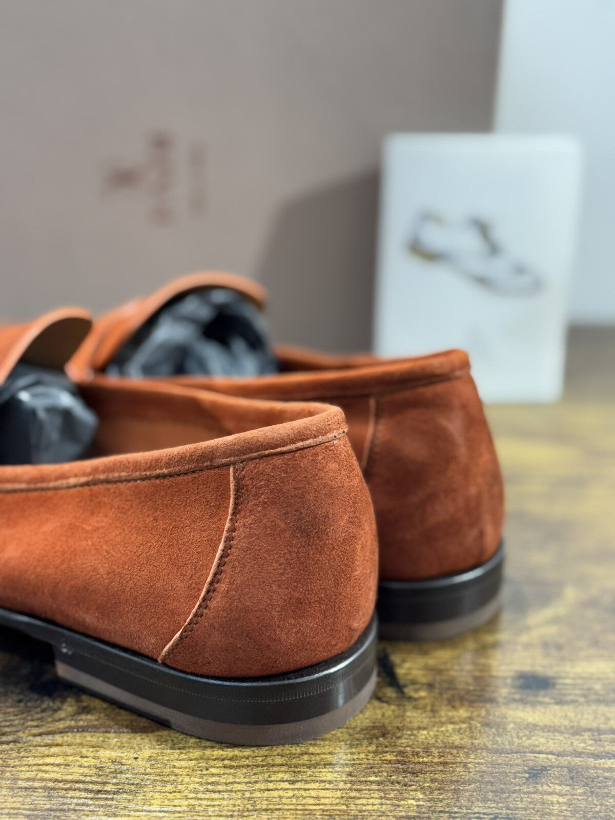 Fabi Mocassino Uomo Suede Ruggine Goodyear Handmade Fabi Luxury Loafer 43
