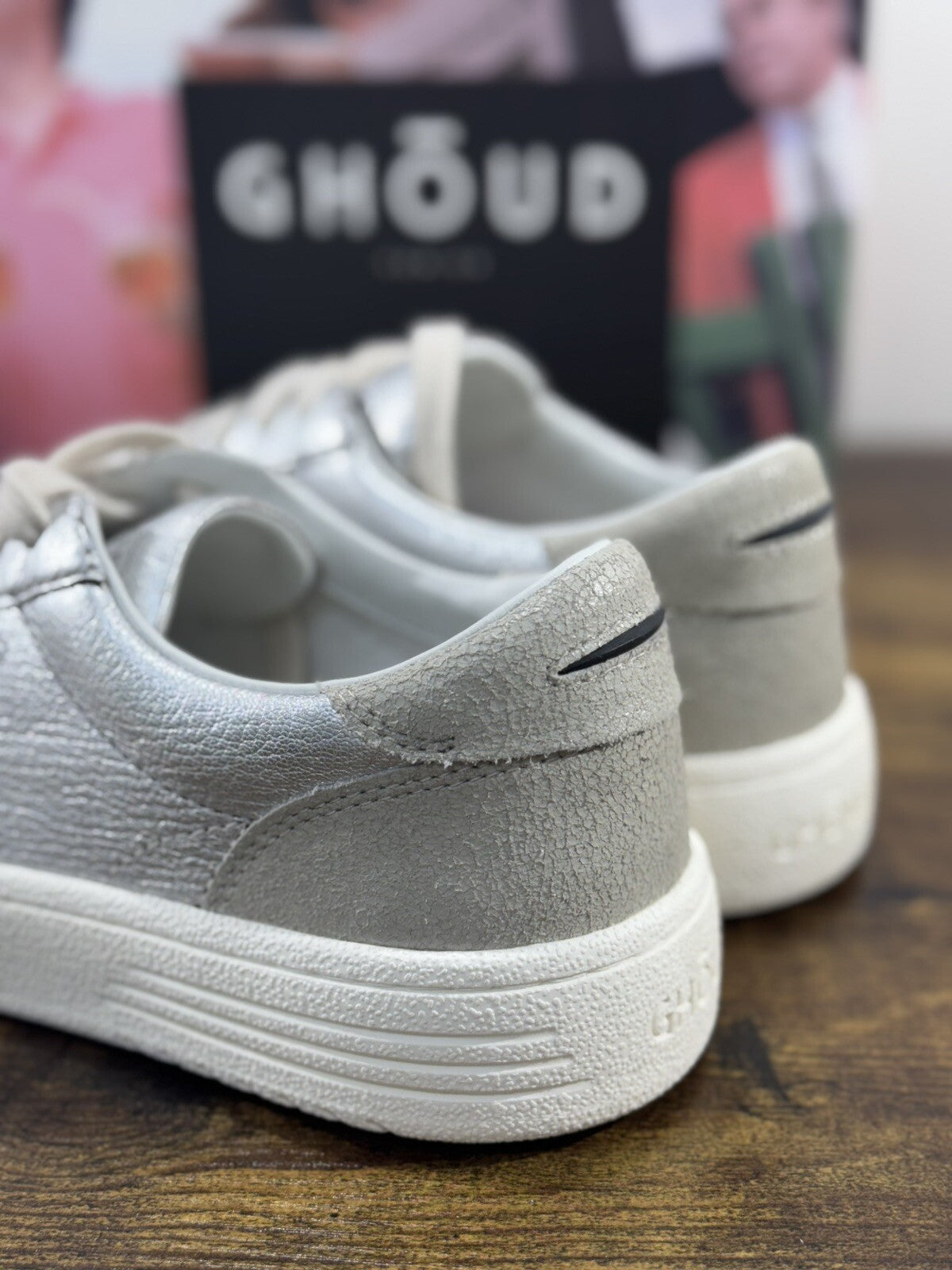 Ghoud Sneaker Donna Lido Low Pelle Argento Casual Woman Sneaker 39