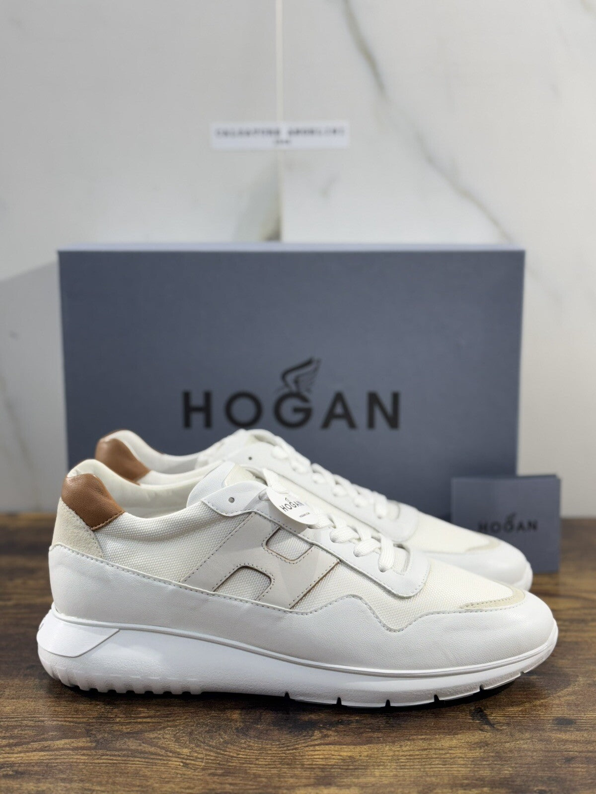 Hogan Interactive sneaker Pelle Bianca memory foam Luxury Hogan Men 43.5
