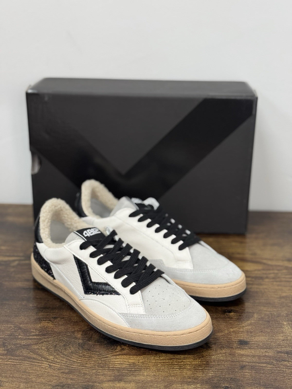 4B12 Sneaker Play New Black White Casual Scarpa Donna 40