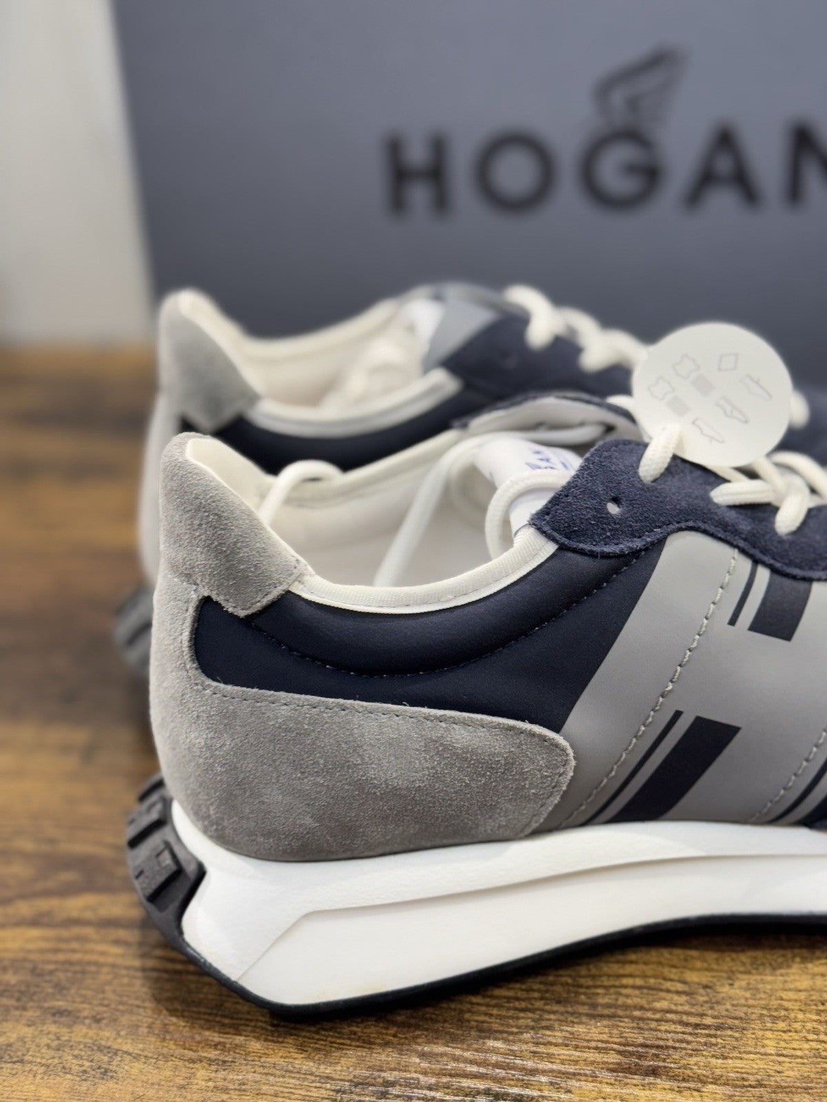 Hogan H601 Sneaker Pelle Suede Blu Memory Foam Casual Hogan Uomo 40