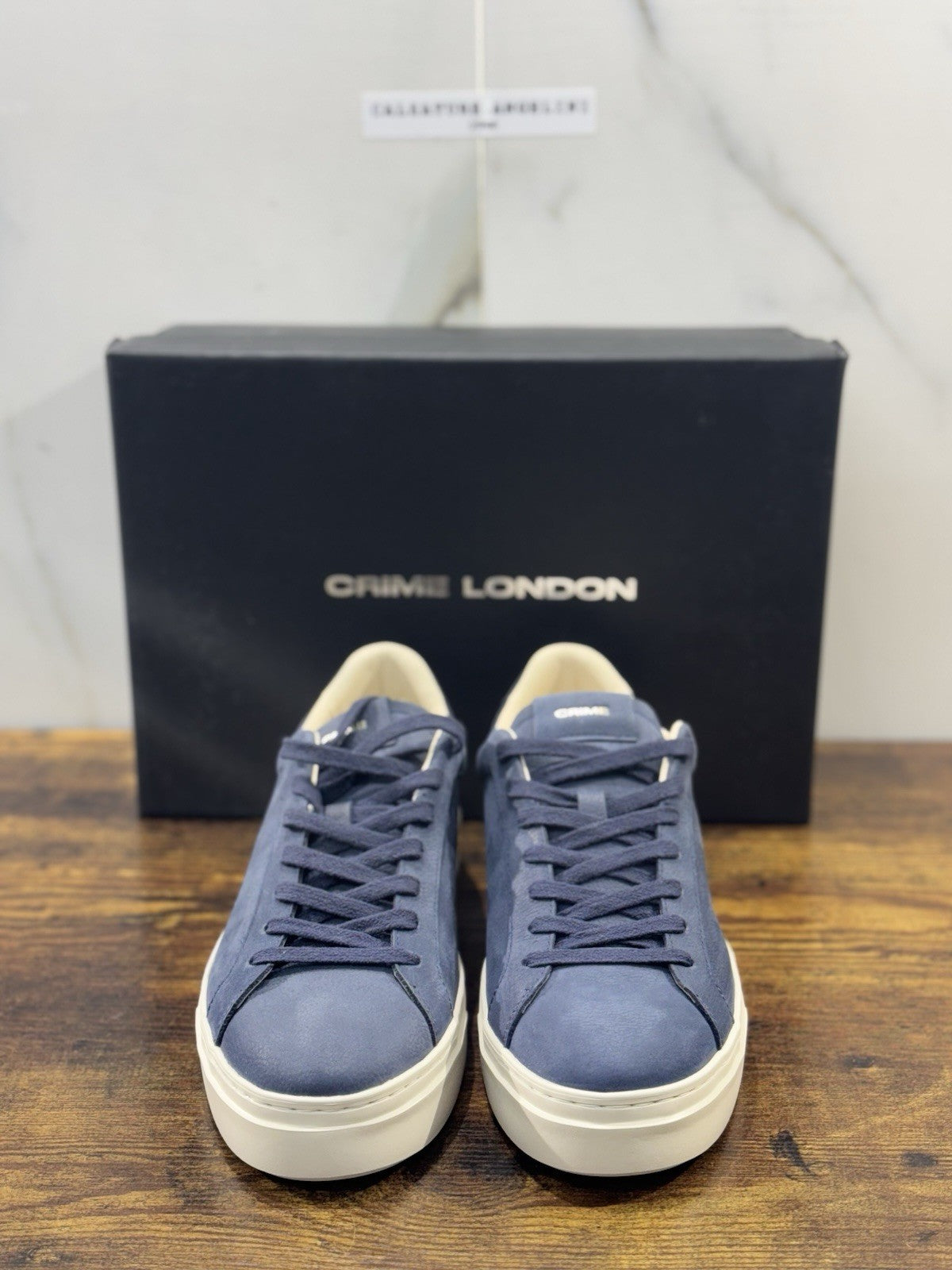 Crime London Sneaker Uomo Extra light Pelle Blu Casual Men Shoes 40