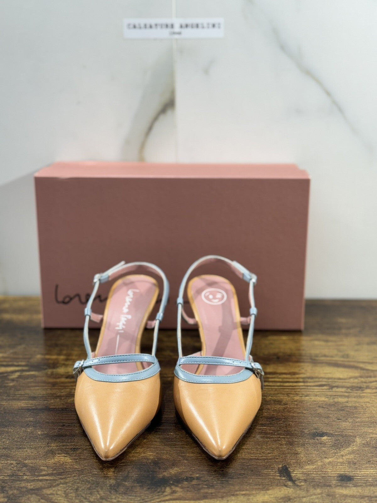 Lorena Paggi Sandalo Donna Sling Back Cuoio Super Soft Made In Italy 39