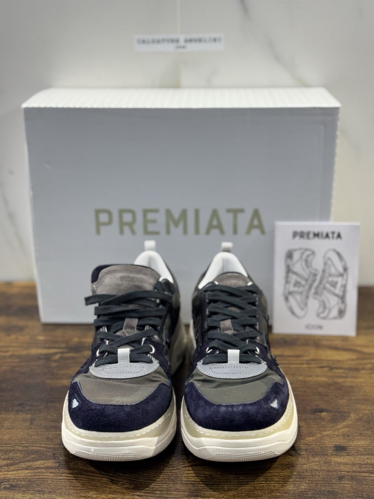 Premiata Sneaker Uomo Drake Suede Blu Casual Premiata Men Shoe 40