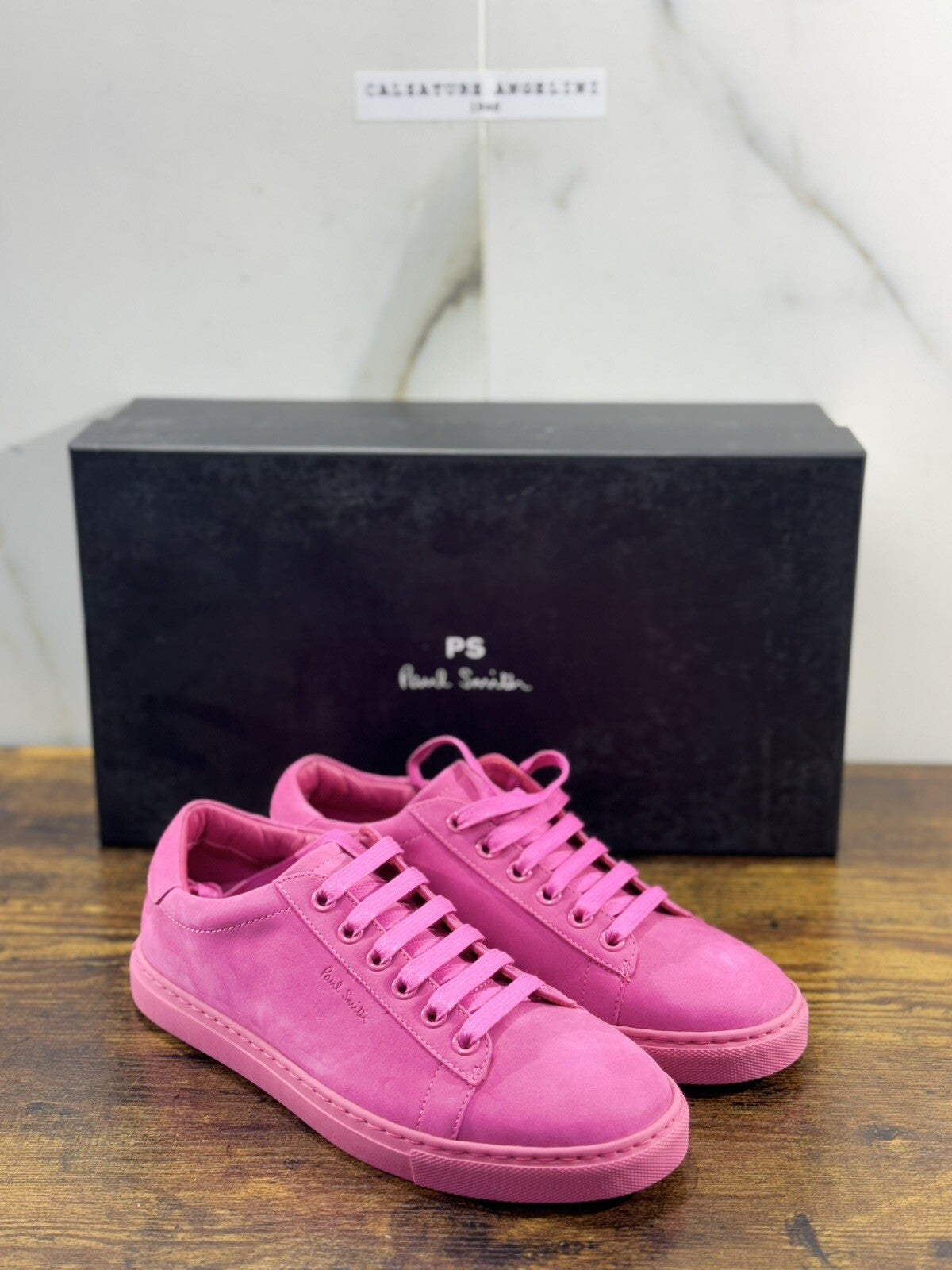 Paul Smith Sneaker Donna Pelle Pink Casual Luxury Woman Shoes 35