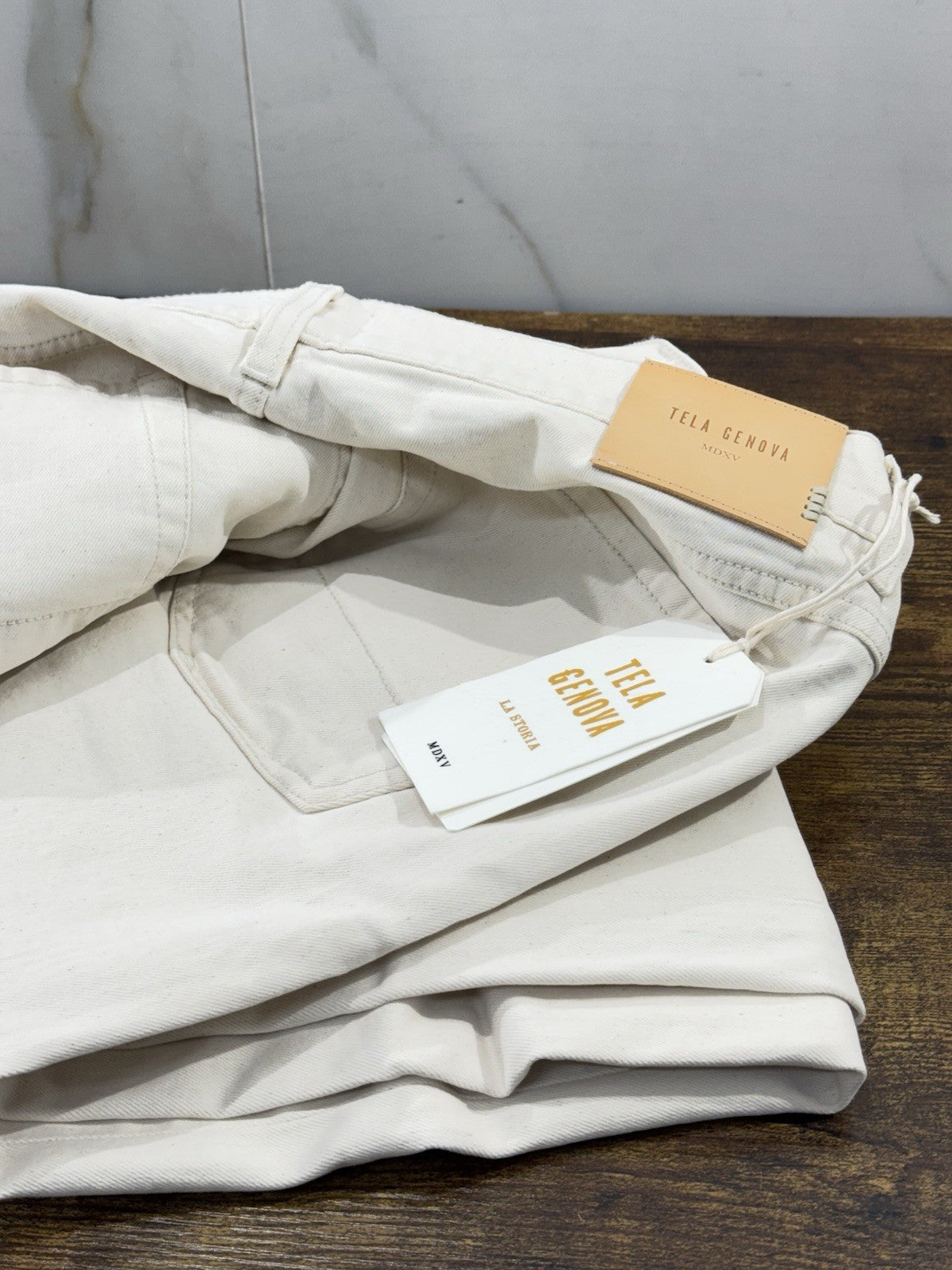 Tela Genova Jeans Cosmy Colore Ecru Cotone Icon Tela Genova Jeans 34
