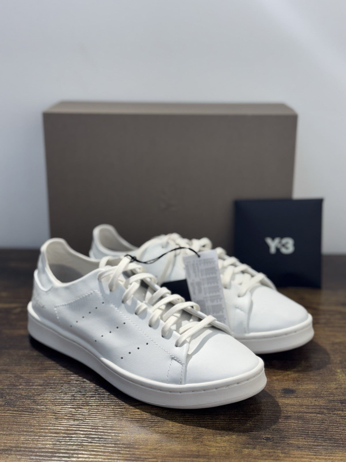 Y-3 Stan Smith Sneaker Pelle Bianca Casual Luxury Yohji Yamamoto Uomo 46