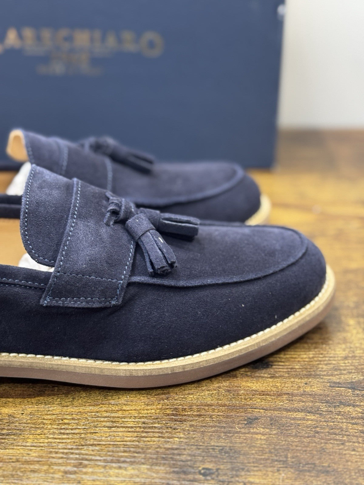 Marechiaro 1962 Mocassino Uomo Summer Icon Suede Blu 44