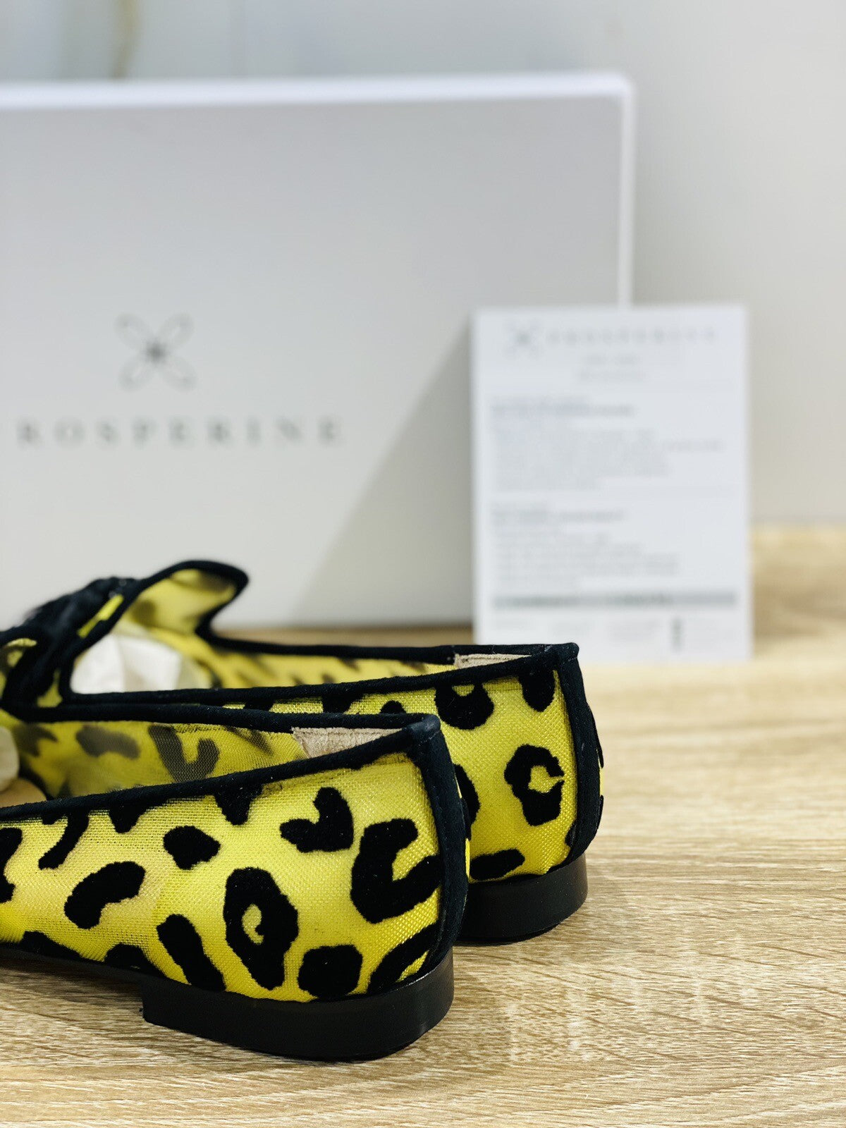 Prosperine Donna Ballerina Lavorazione Sacchetto Rete Jaguar Giallo 39