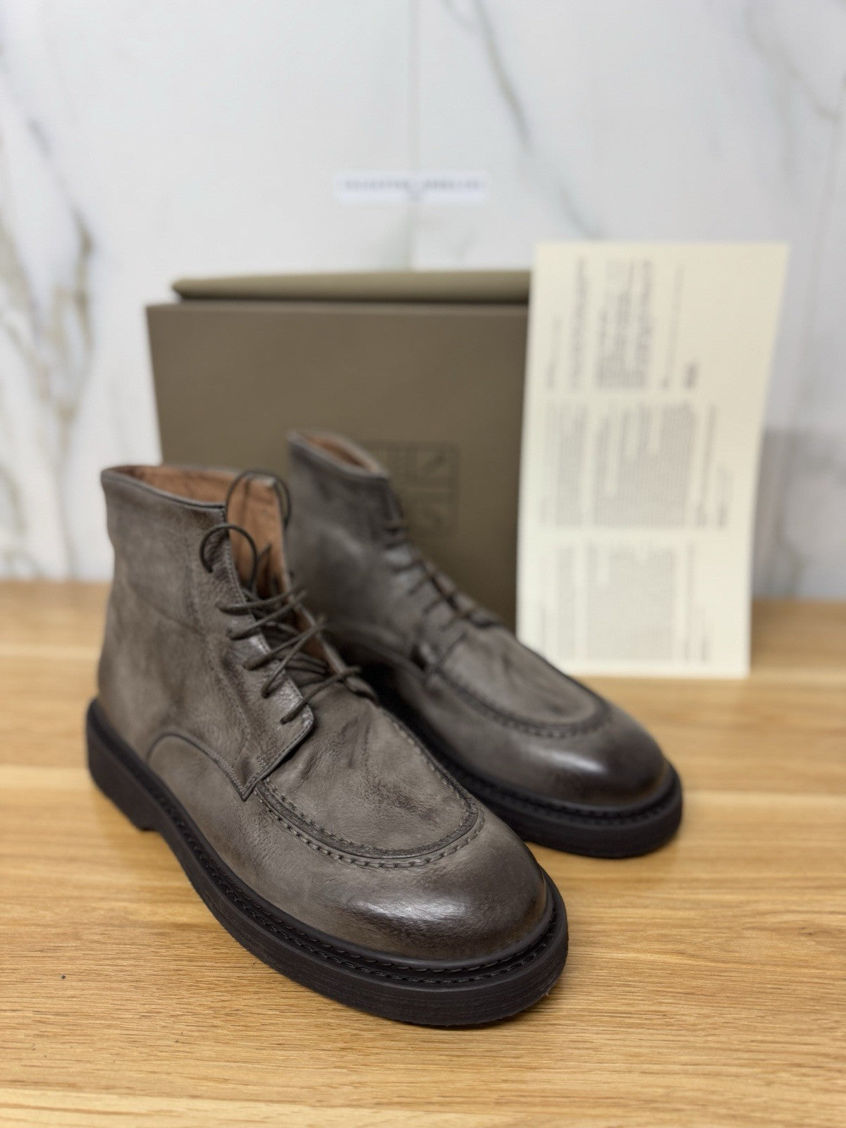 Pantanetti Scarpa Stivaletto Pelle Fango Casual Boot Handmade Uomo 42