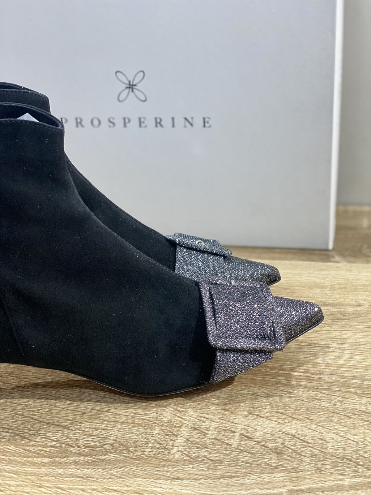 Prosperine Stivaletto donna 7913 Suede Nera handamde in italy 39