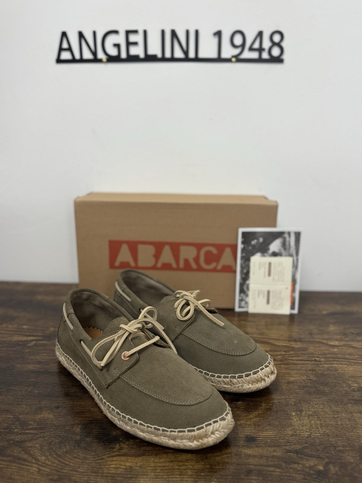 Abarca Espadrilles Suede Kaki Mocassino Casual Uomo 42