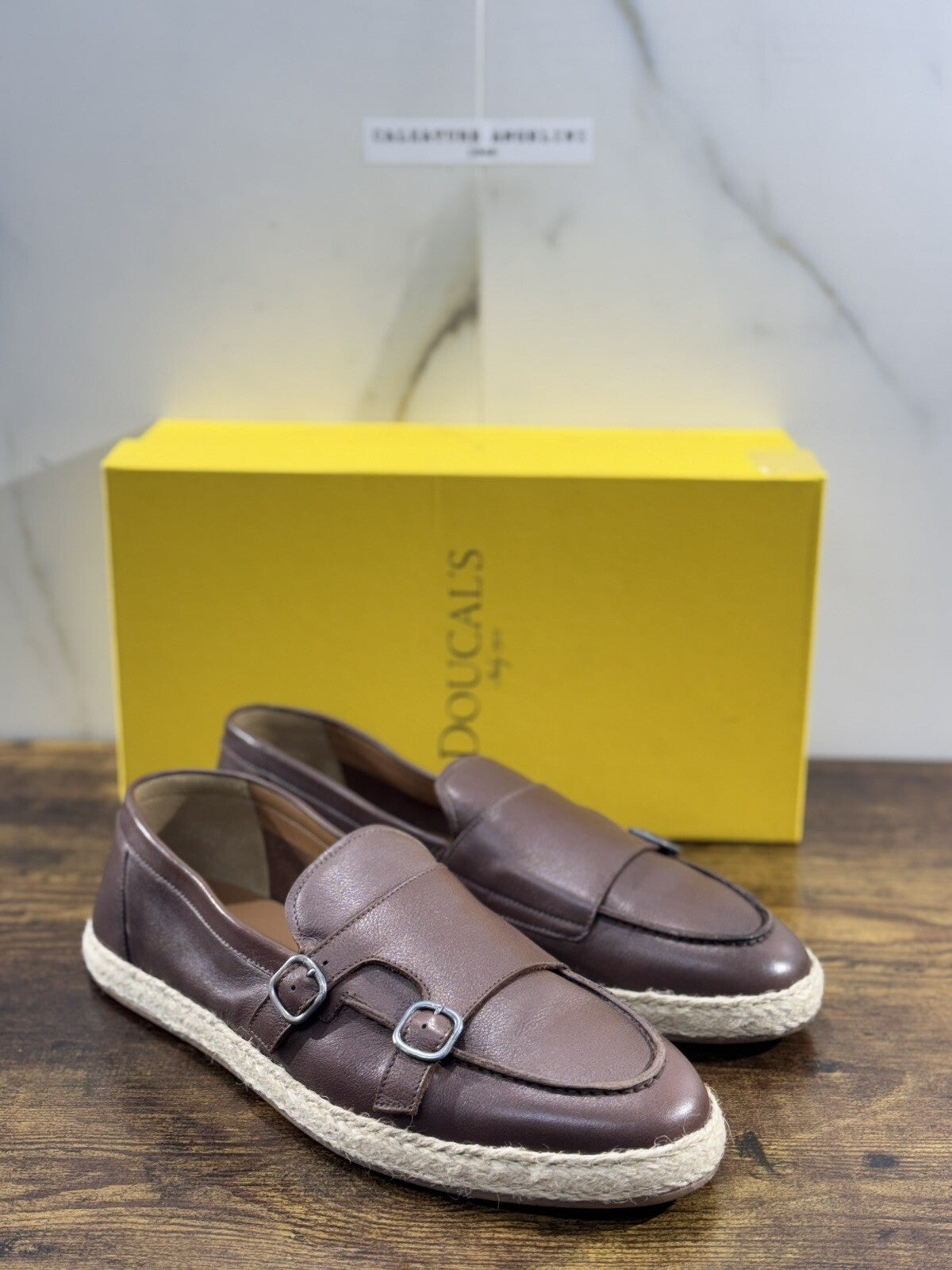 Doucal’s Scarpa Uomo Icon Doppia Fibbia Pelle Luxury Men Doucal’s Shoes 40