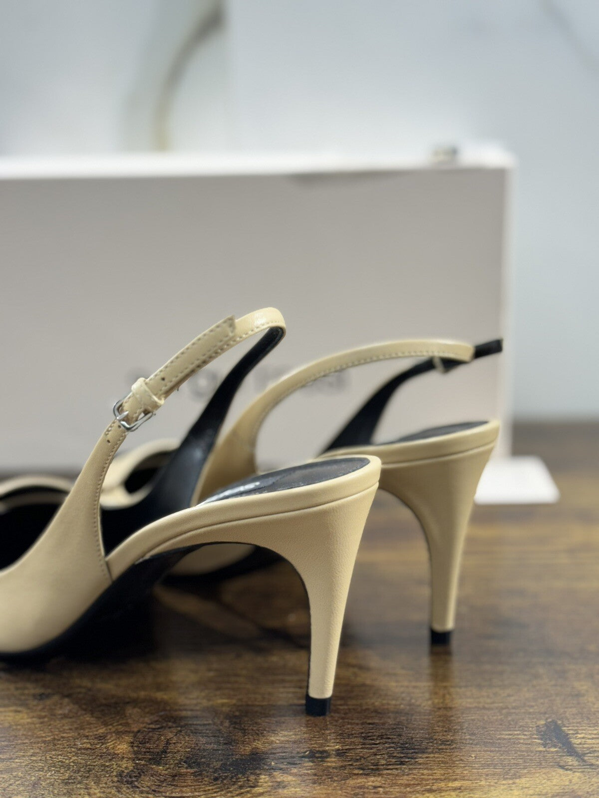 Sergio Rossi Slingback Donna Pelle Nero Skin Luxury Sergio Rossi Woman Shoe 36.5