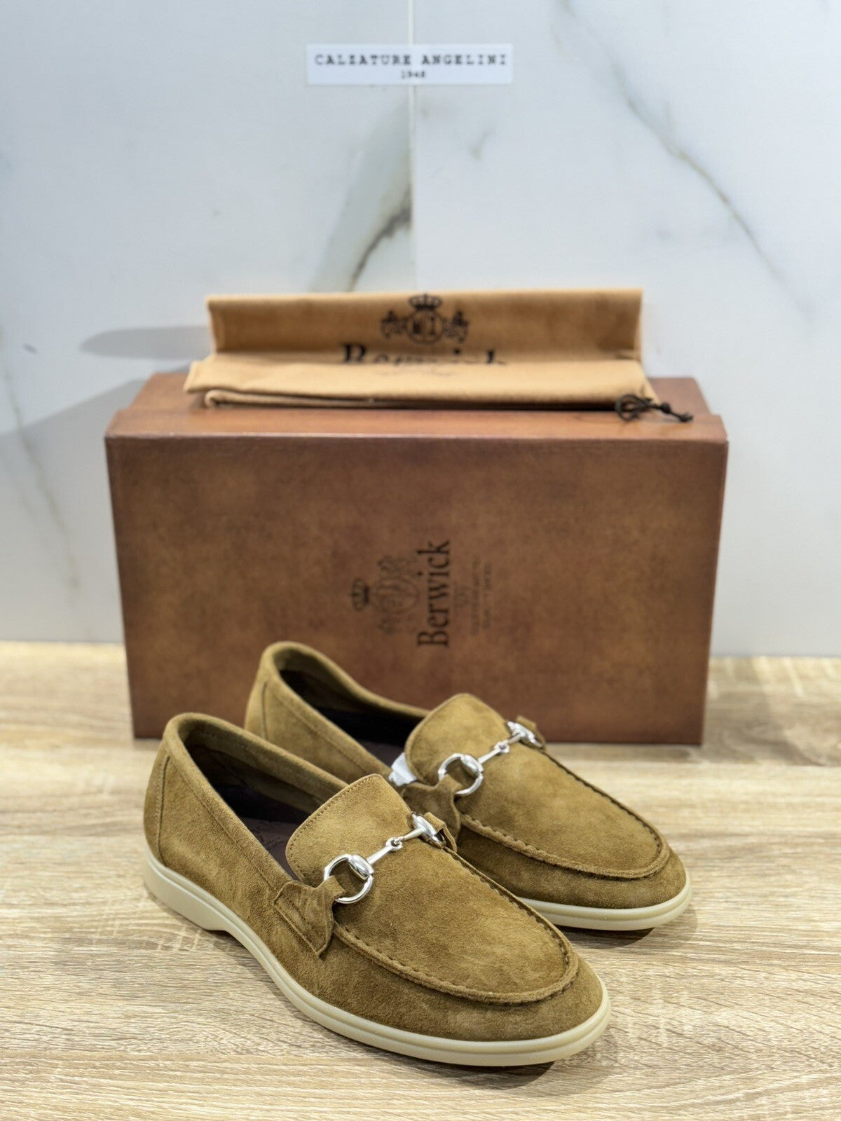 Berwick 1707 Mocassino Uomo Suede Cuoio Casual Men Loafer 42