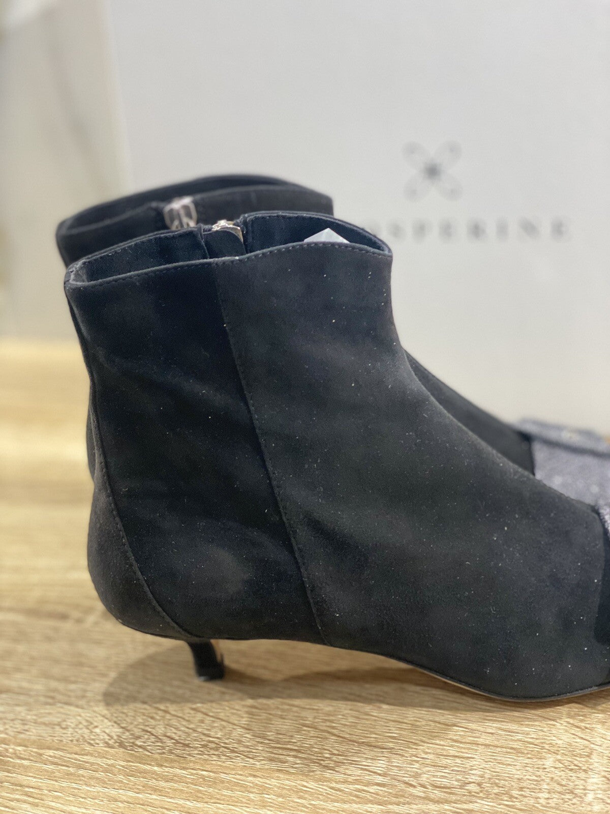 Prosperine Stivaletto donna 7913 Suede Nera handamde in italy 37