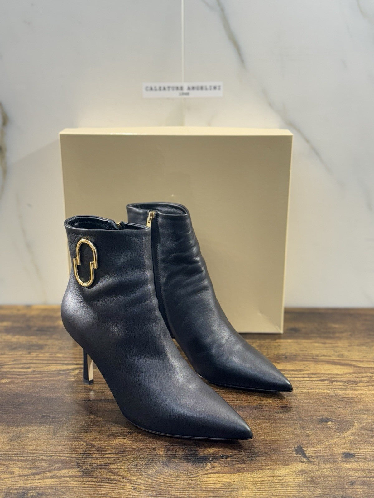 Ninalilou Stivaletto Donna Pelle Nero Con Tacco Luxury Boot 39