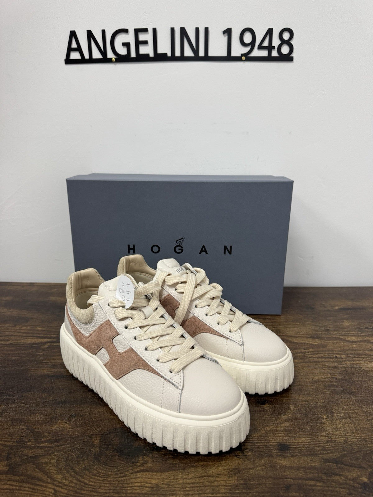 Hogan H Stripes Pelle Bianco Rosa Casual Hogan Donna 37