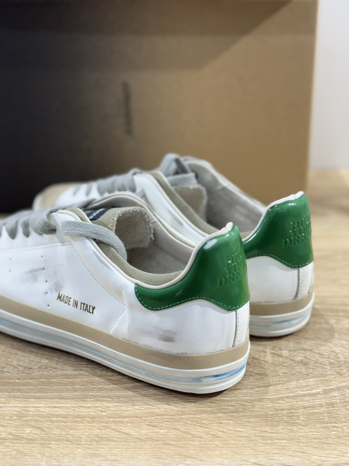Hidnander Sneaker Uomo Starless Pelle White Luxury Casual Sneaker Uomo 41