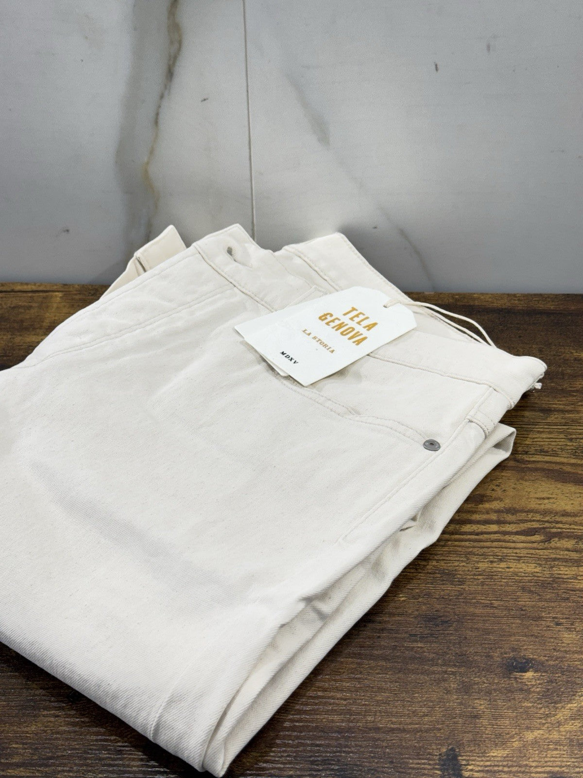 Tela Genova Jeans Cosmy Colore Ecru Cotone Icon Tela Genova Jeans 34
