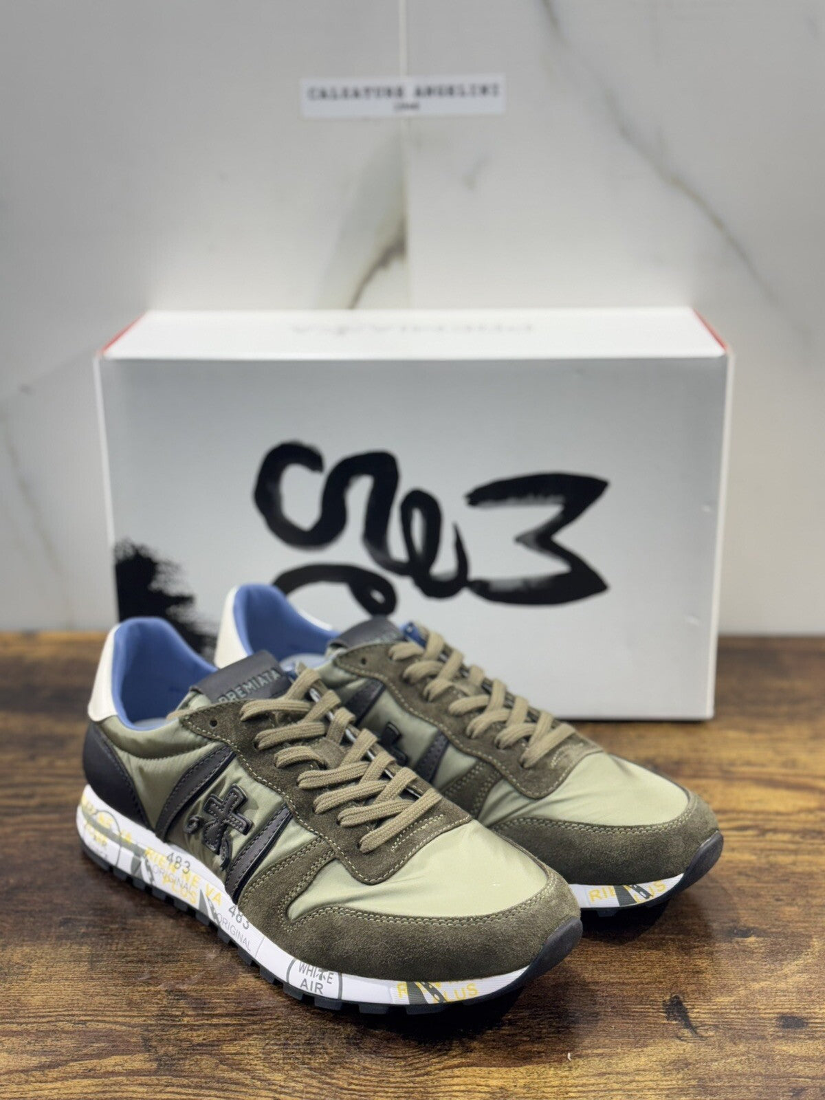 Premiata Eric Sneaker Uomo Pelle Verdone Casual Sneaker Premiata Uomo 41