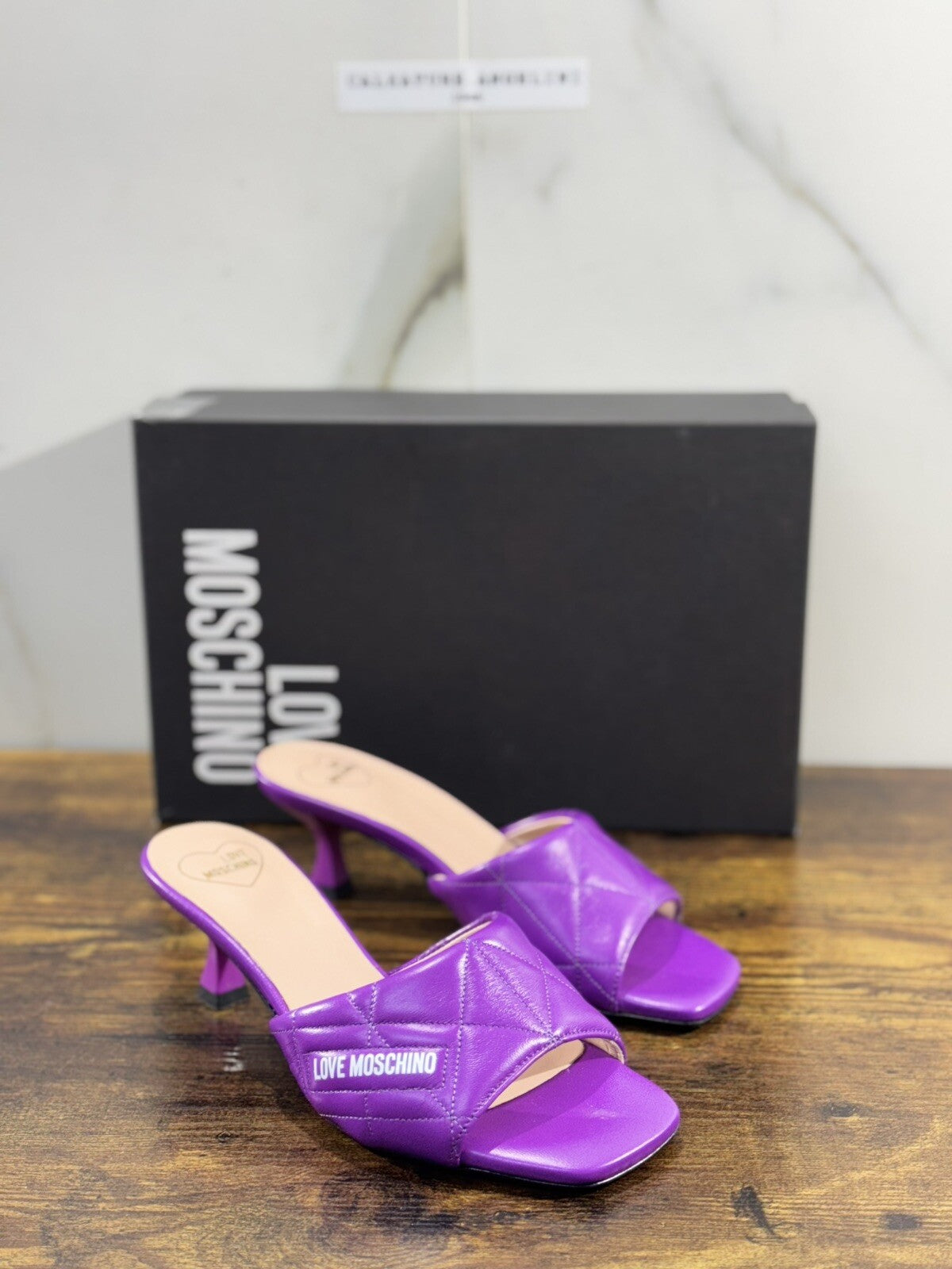 Love Moschino Sandalo Donna Pelle Malva Casual Moschino Sandal 37